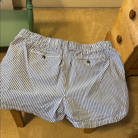 Blue and White Striped Shorts - Picture 4 of 4